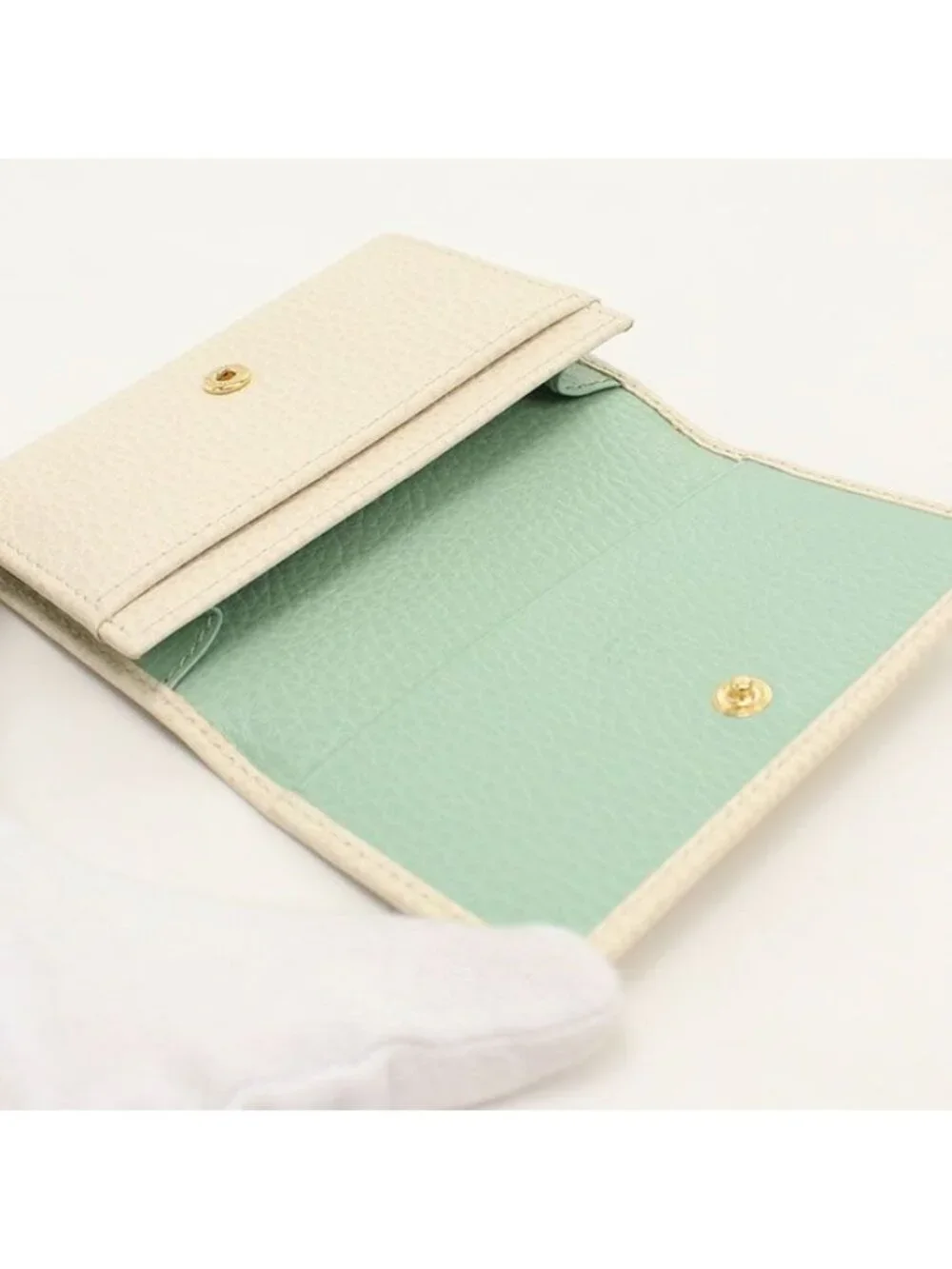 Gucci Bicolor Card Slot Double Business Holder Leather